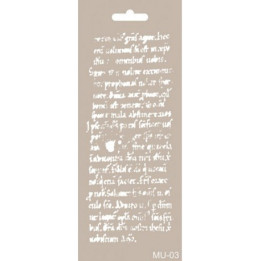 Stencil Mixed Media 003 Texto antiguo