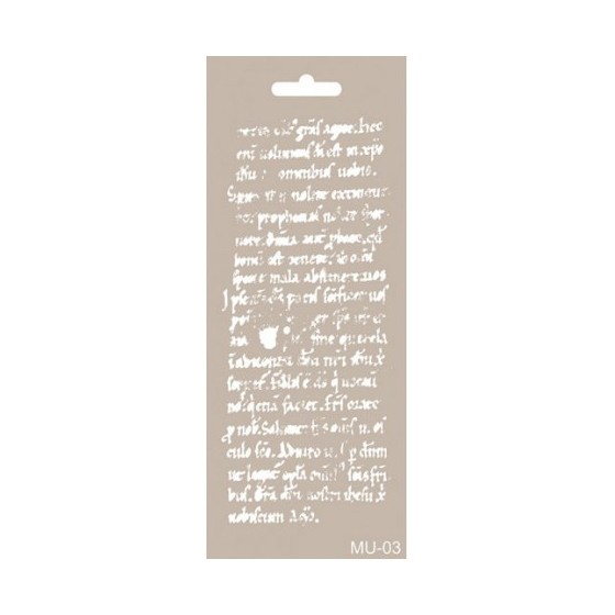 Stencil Mixed Media 003 Texto antiguo-