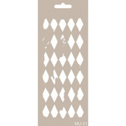 Stencil Mix Media Rombos