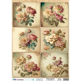 Papel De Arroz SOFT A3 FLORES VINTAGE 5