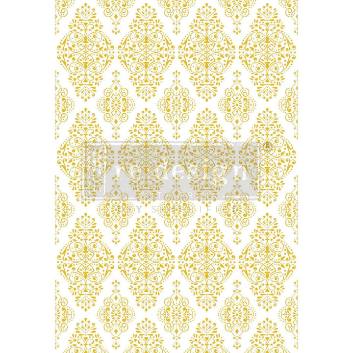 Kacha Gold damask 24x35 Inch Decor Transfers