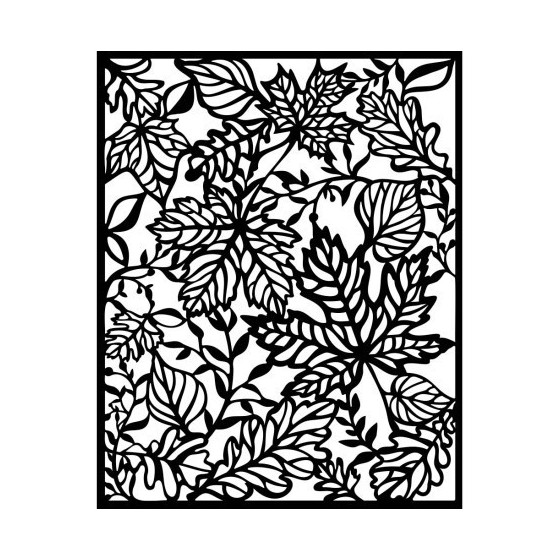 Stencil Stamperia 20x25 Magic Forest hojas*