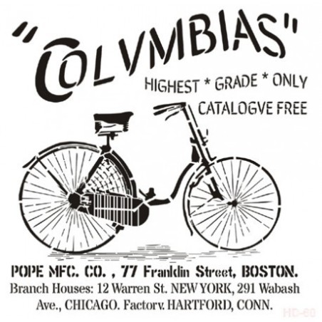 Stencil Bici columbias45x45cm