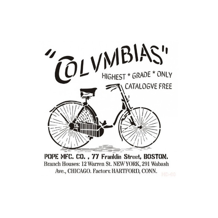 Stencil Bici columbias45x45cm