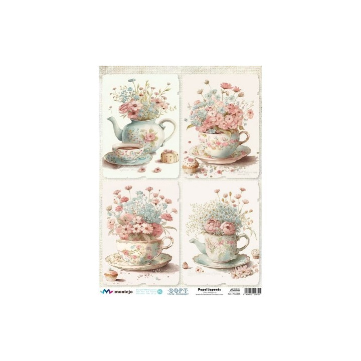 Papel de Arroz SOFT A3 FLORES VINTAGE 8
