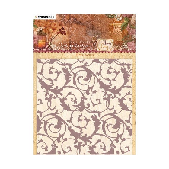 Floral Swirls Warm & Cozy Embossing Folder*