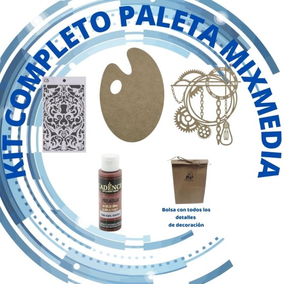Kit  COMPLETO Paleta Mix media