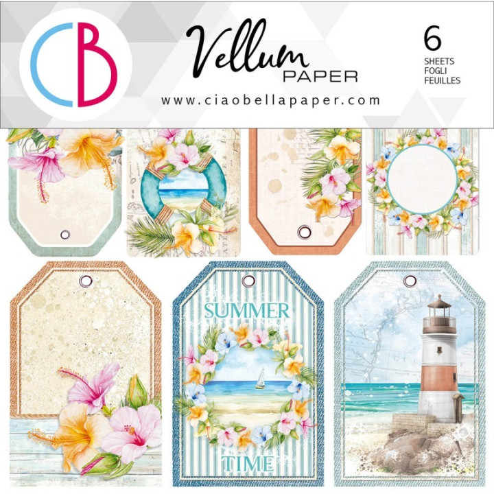 Vellum Summer Breeze Fussy Cut 6"x6" 6/Pkg***