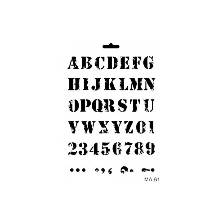 Stencil Mix Media 061 LETRAS CARGO SERIF