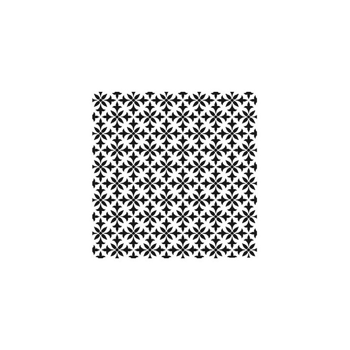 Stencil FONDO FLOR GEOMÉTRICA 93 25x25cm.*