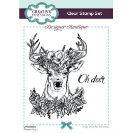 Designer Boutique Clear Stamp A6 Flower King***