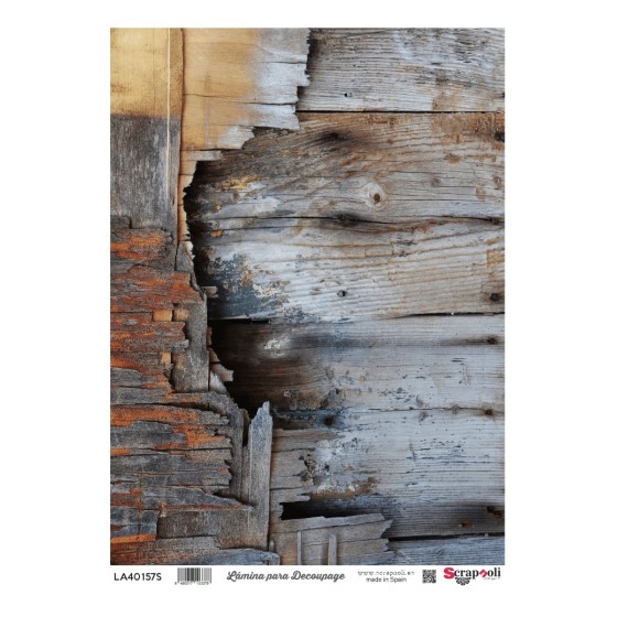LAMINA DECOUPAGE A4-157 Tablas madera*