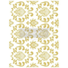 Kacha Gold damask 24x35 Inch Decor Transfers