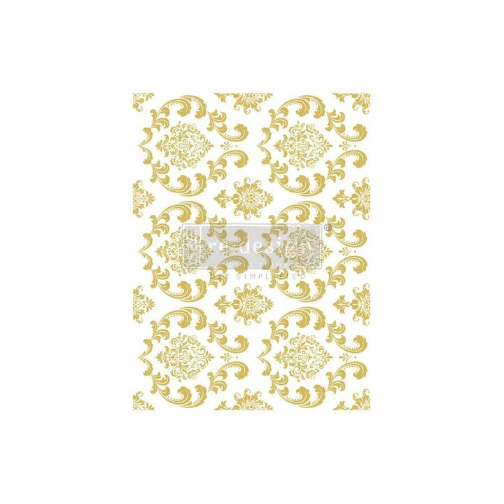 Kacha Gold damask 24x35 Inch Decor Transfers