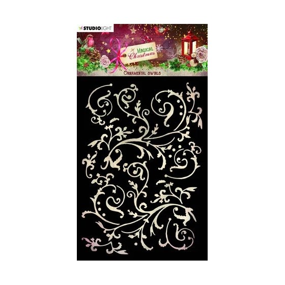 Stencil Magical Christmas Mask Ornamental Swirls*