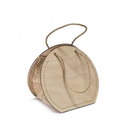 Woodbag bolso madera/rafia...