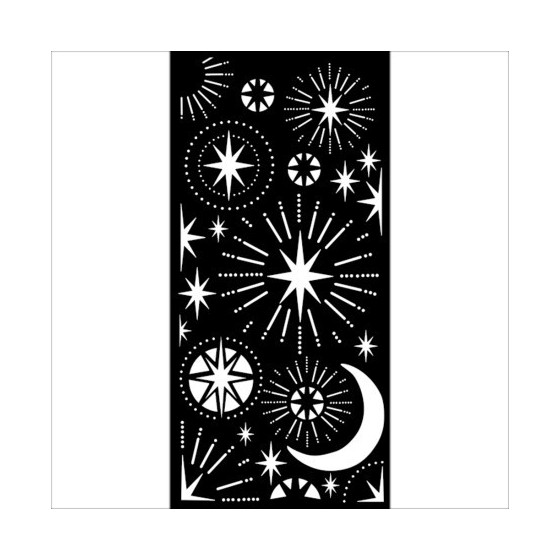 Stencil Stamperia Christmas stars and moon