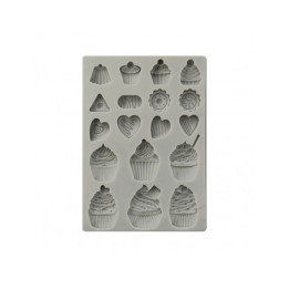 Molde STAMPERIA Silicona A5 COFFEE AND CHOCOLATE DULCES.-