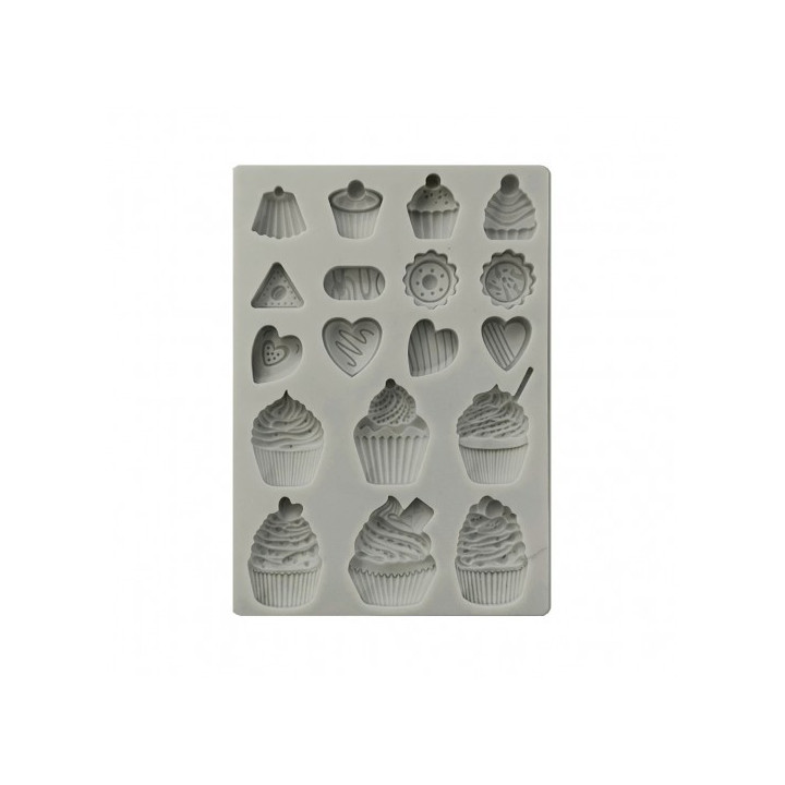 Molde STAMPERIA Silicona A5 COFFEE AND CHOCOLATE DULCES.-