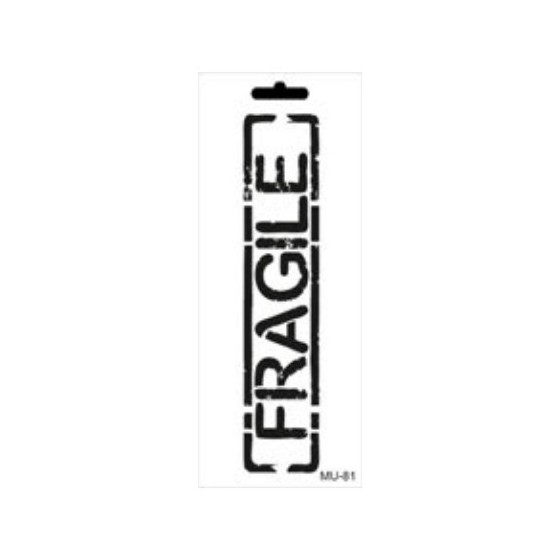 Stencil Mix Media 081 FRAGILE 10x25-