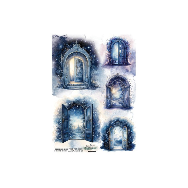 Papel de Arroz Stamperia Magic forest tarjetas A-4
