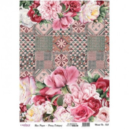 Papel De Arroz 733 COLLAGE FLORES