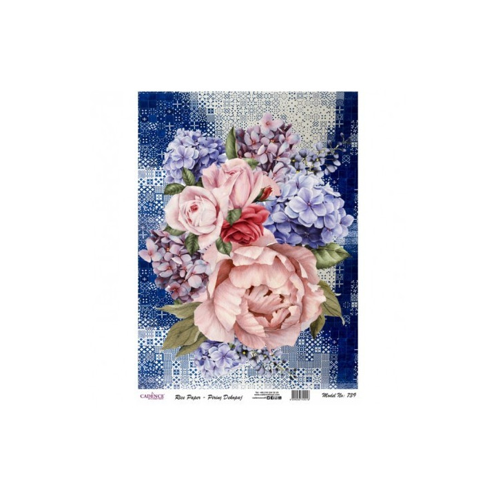 Papel De Arroz 739 COLLAGE FLORES