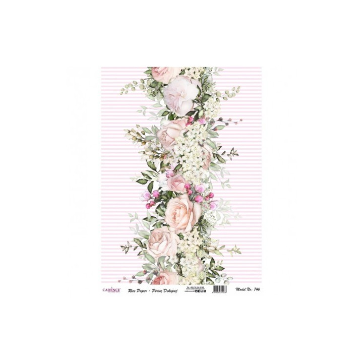 Papel De Arroz 746 COLLAGE FLORES
