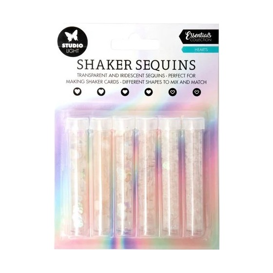 Shaker Sequins Hearts (6pcs) (SL-ES-SHAKE08)