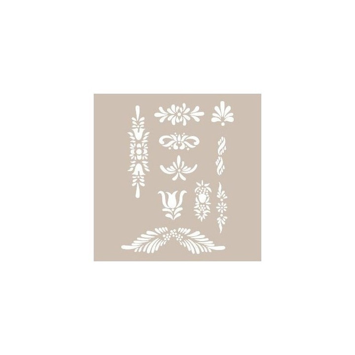 Stencil AS419 APLIQUES FLORALES