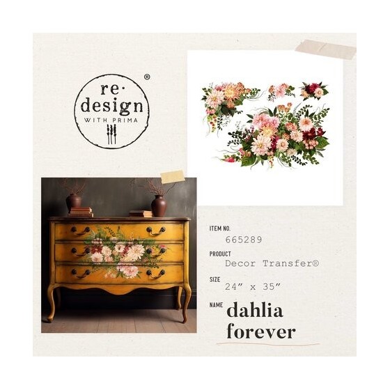 Dahlia Forever 24x35 Inch Decor Transfers (665289)