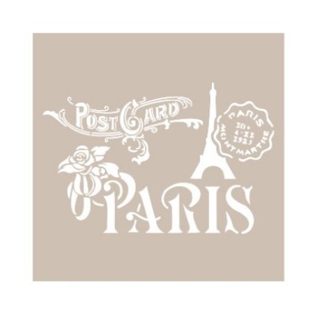 Stencil PARIS POSTCARD