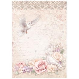 Papel de Arroz Romance forever 4 postales Stamperia A-4