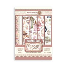 Washi pad 8 hojas A5 Romance forever Stamperia