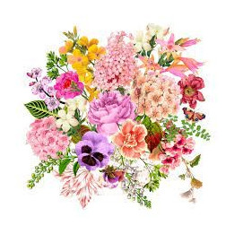Servilletas 33x33 cm - Flower Bouquet Napkin 33x33