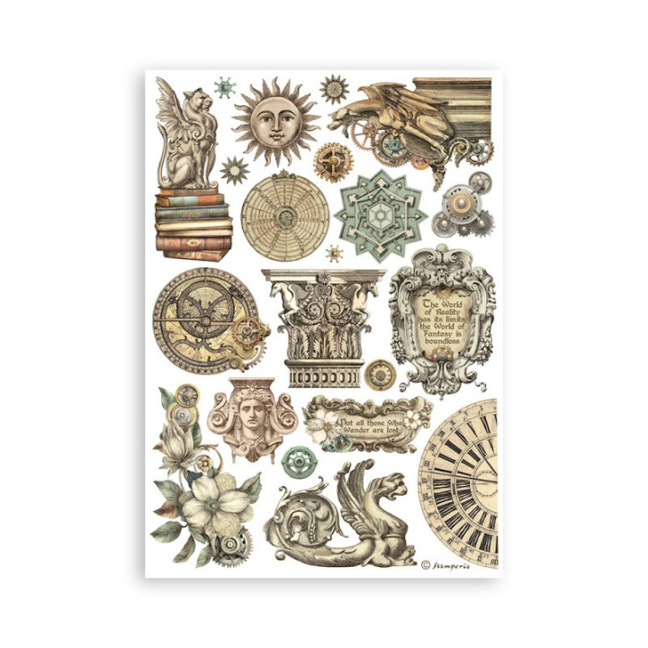 Washi pad 8 hojas A5 Sir Vagabond in fantasy world Stamperia