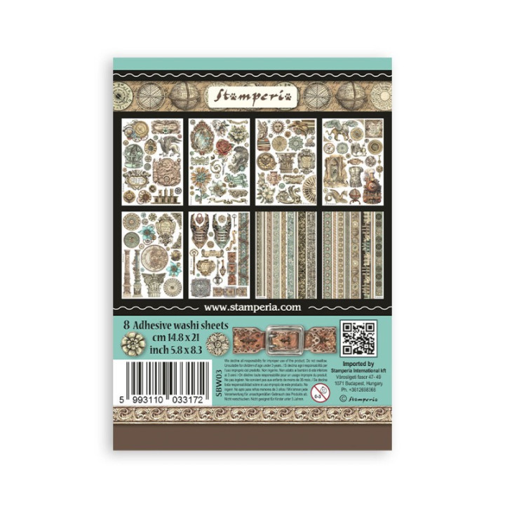 Washi pad 8 hojas A5 Sir Vagabond in fantasy world Stamperia