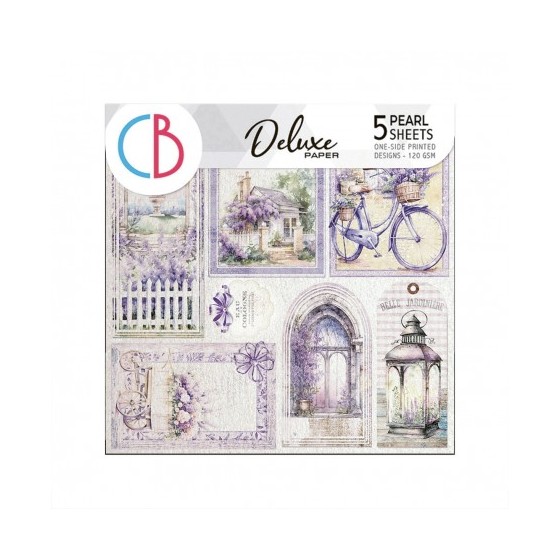 Deluxe Morning in Provence Paper Pearl 6"x6" 5/Pkg
