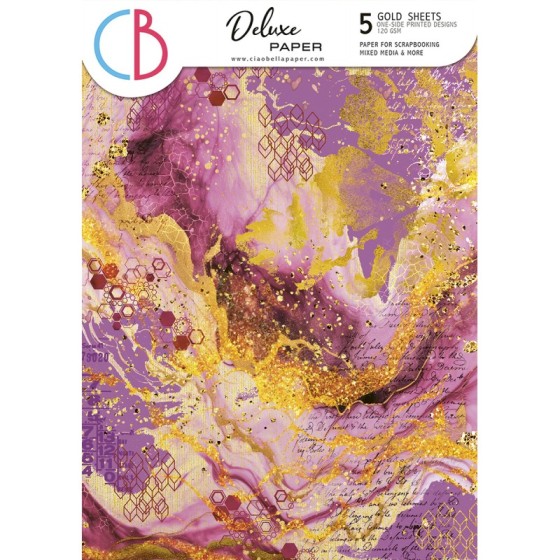 Deluxe Ethereal Paper Gold A4 5/Pkg