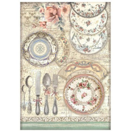 Papel de Arroz Brocante Antiques teddy bears Stamperia A-4