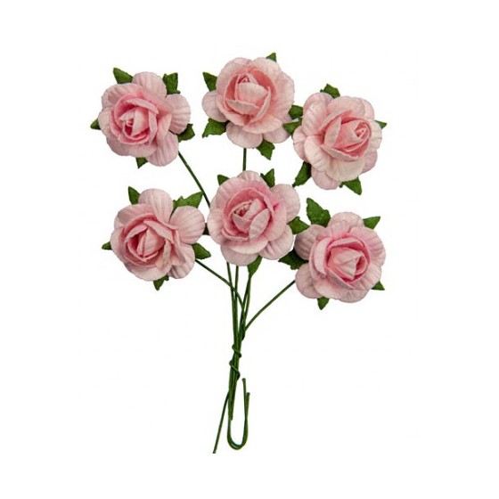 Set Rosas Rosa claro Scrapberrys
