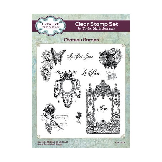 Taylor Made Journals Clear Stamp Chateau Garden (CEC1072)