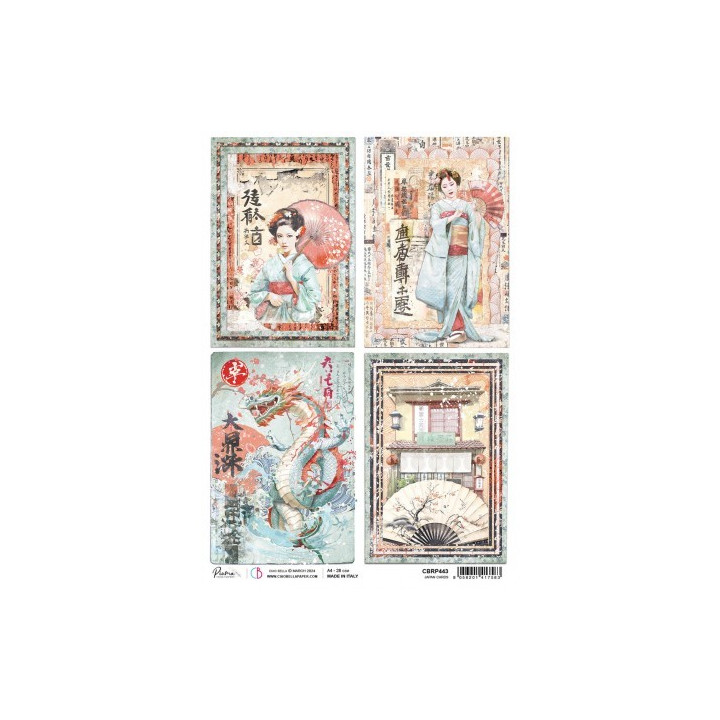 Rice Paper A4 Japan Cards.