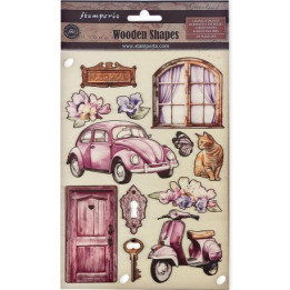 Apliques de madera Stamperia A5 Lavender**