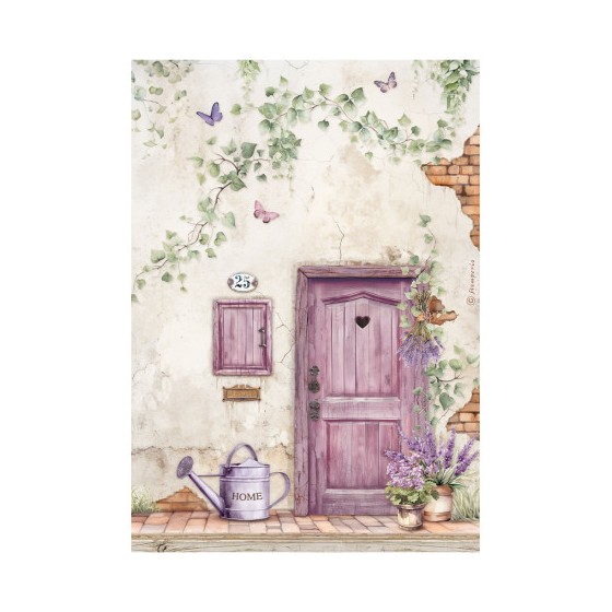 Papel de Arroz Lavender puerta Stamperia A-4
