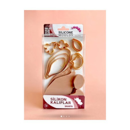 Smarta Silicone Mold & Cutter Orchid & Leave