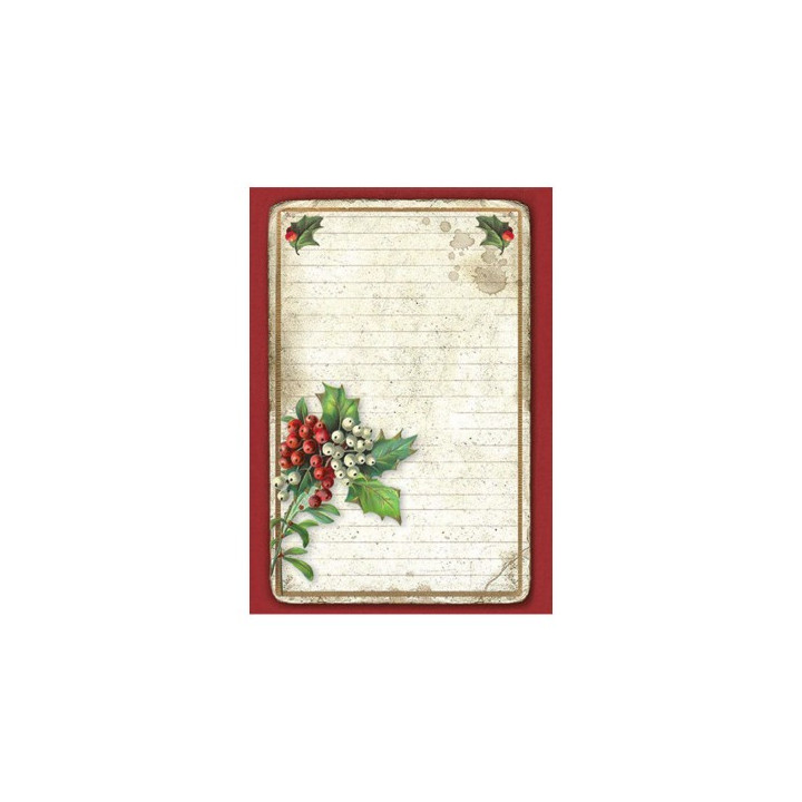 Kit 8 Papeles arroz A-6 backgrounds Classic Christmas Stamperia-