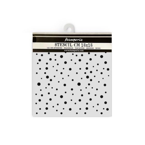 Stencil Stamperia Classic Christmas dots pattern 18x18 cms