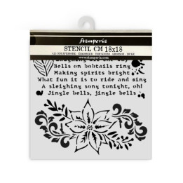Stencil Stamperia The Nutcracker flor de pascual18x18 cms.