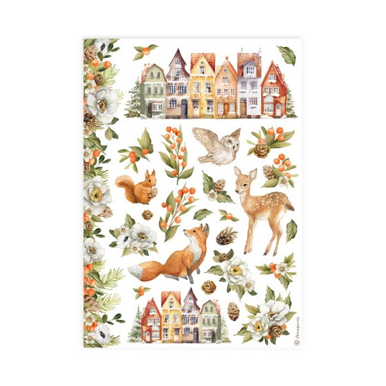 Papel de Arroz Classic christmas Stamperia A-4-